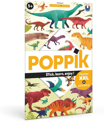 Affiche autocollante dinosaures Poppik 68x100cm
