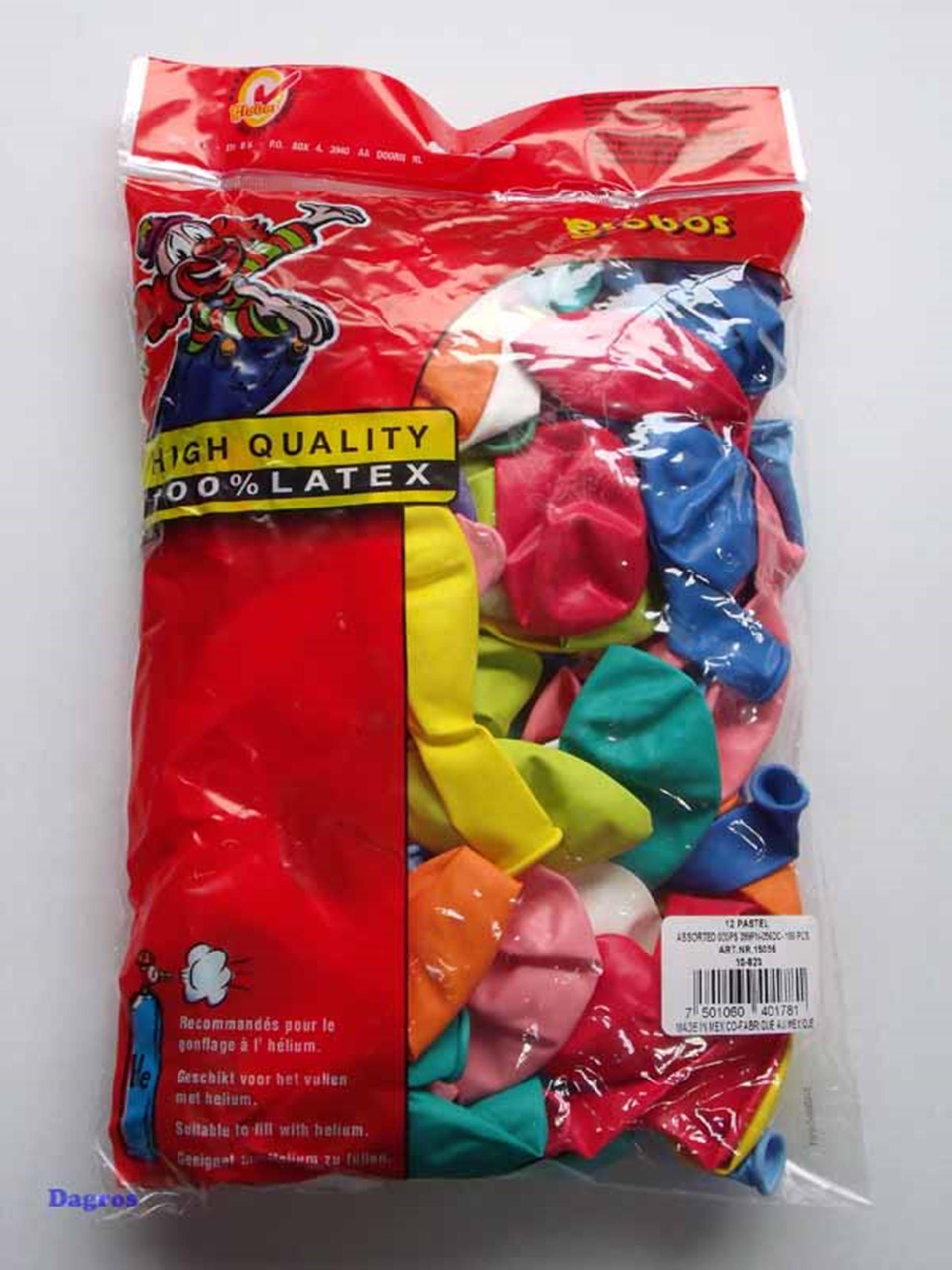 Ballons multicolores globos 100 pièces