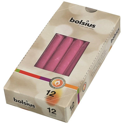 Bougie gothique Bolsius 245 24 12pcs fuch