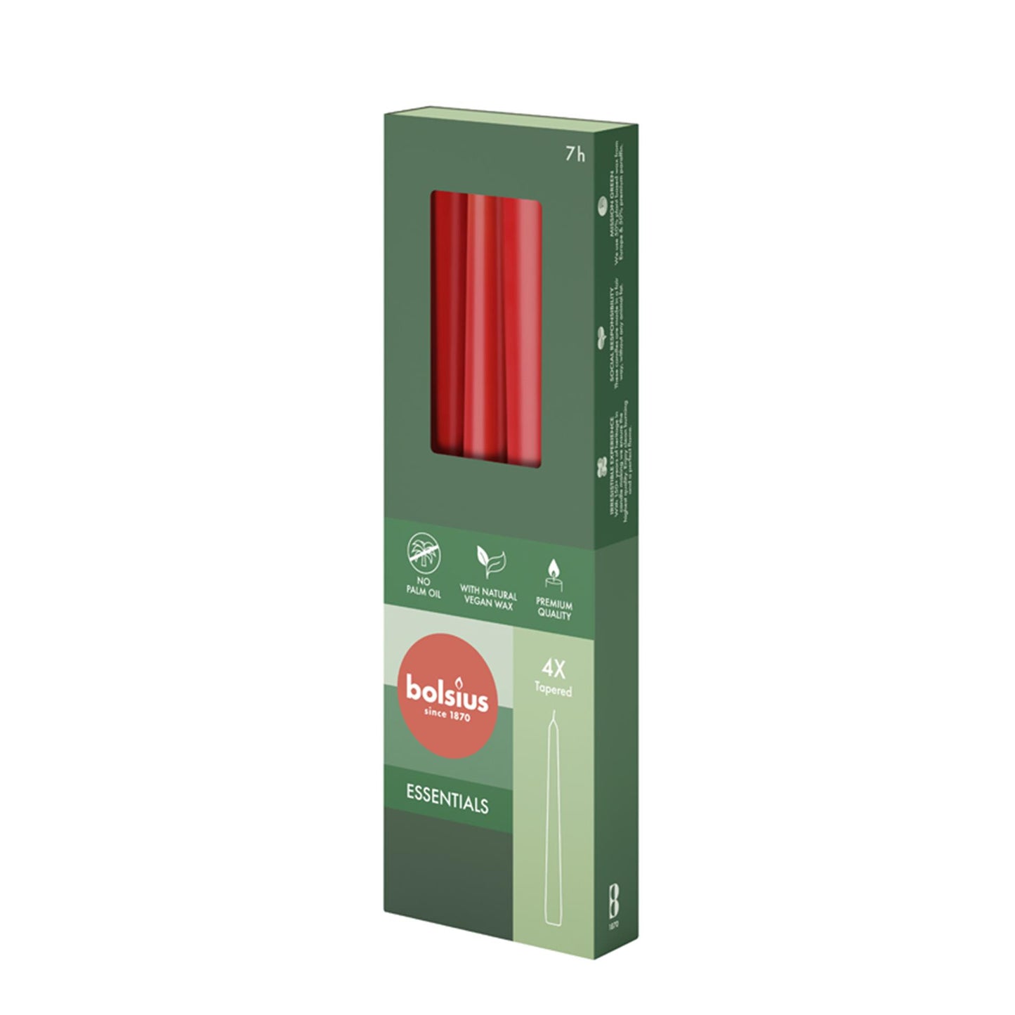 Bolsius Gothic Cougies 245 24 Box 4 Red délicat