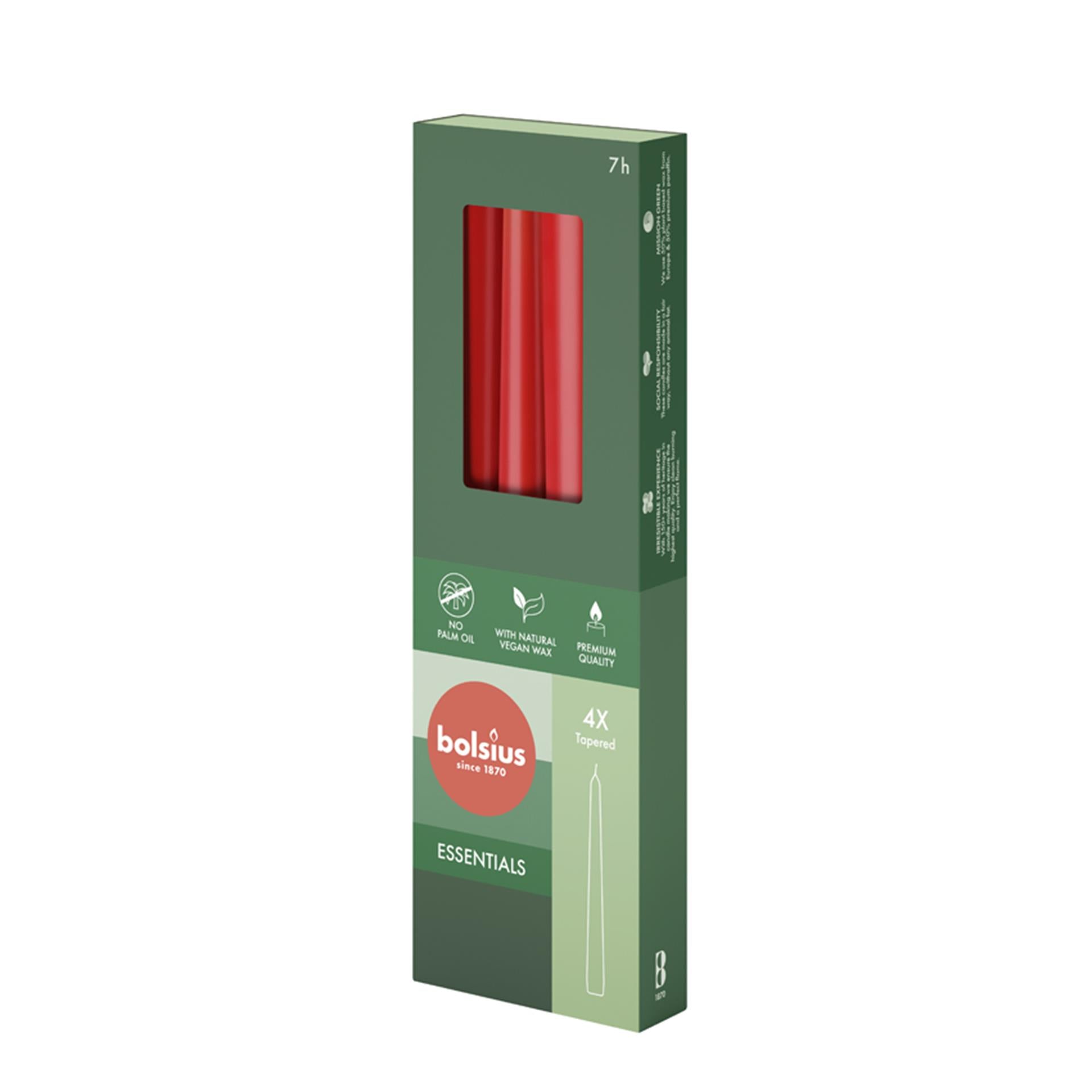 Bolsius Gothic Cougies 245 24 Box 4 Red délicat