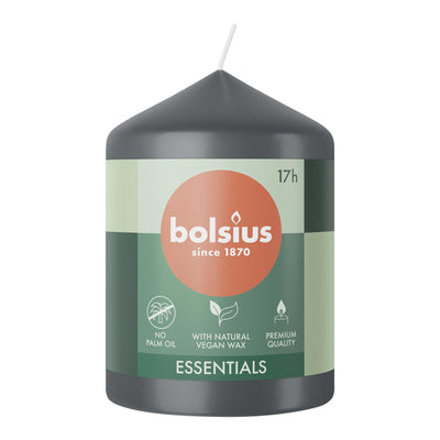 Bougie pilier Bolsius 80 58 gris orageux