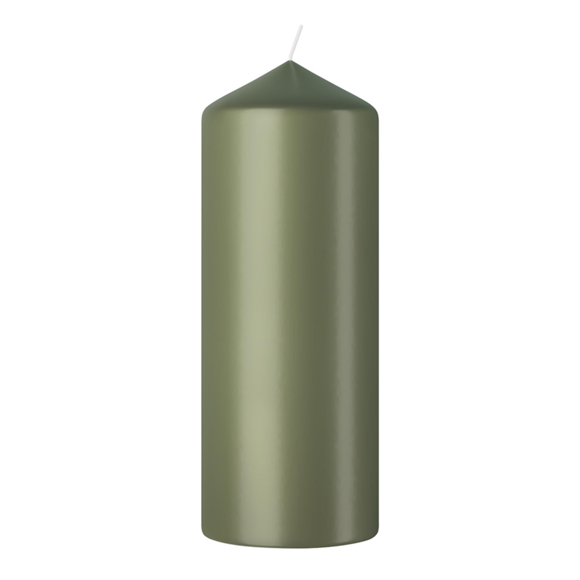 Bougie pilier Bolsius 150 58 olive fraîche