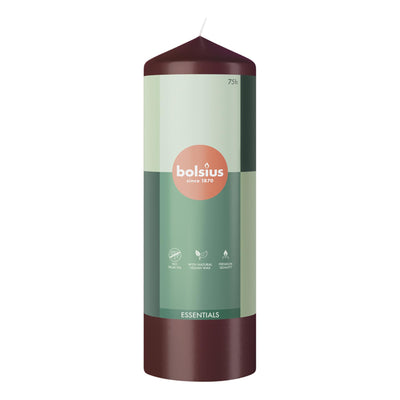 Bougie pilier Bolsius 200 68 rouge velours