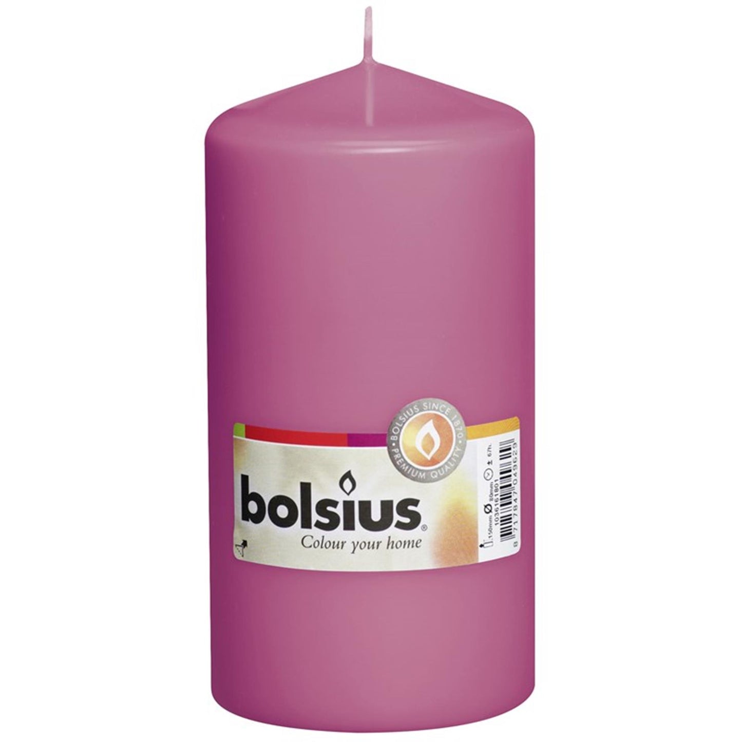 Bougie pilier Bolsius 150 78 fuchsia