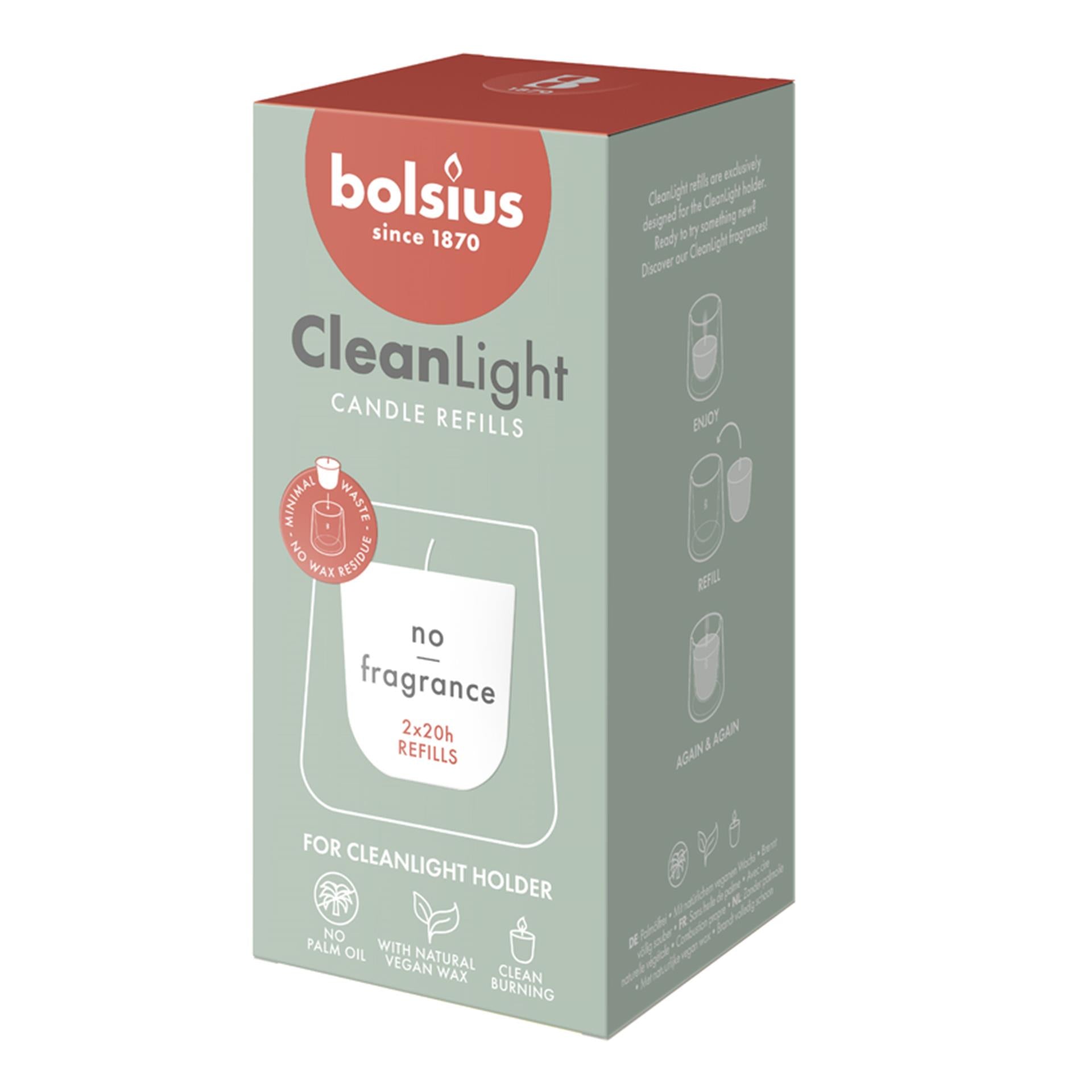 Bolsius Refill Clean Light Pack 2 zéro