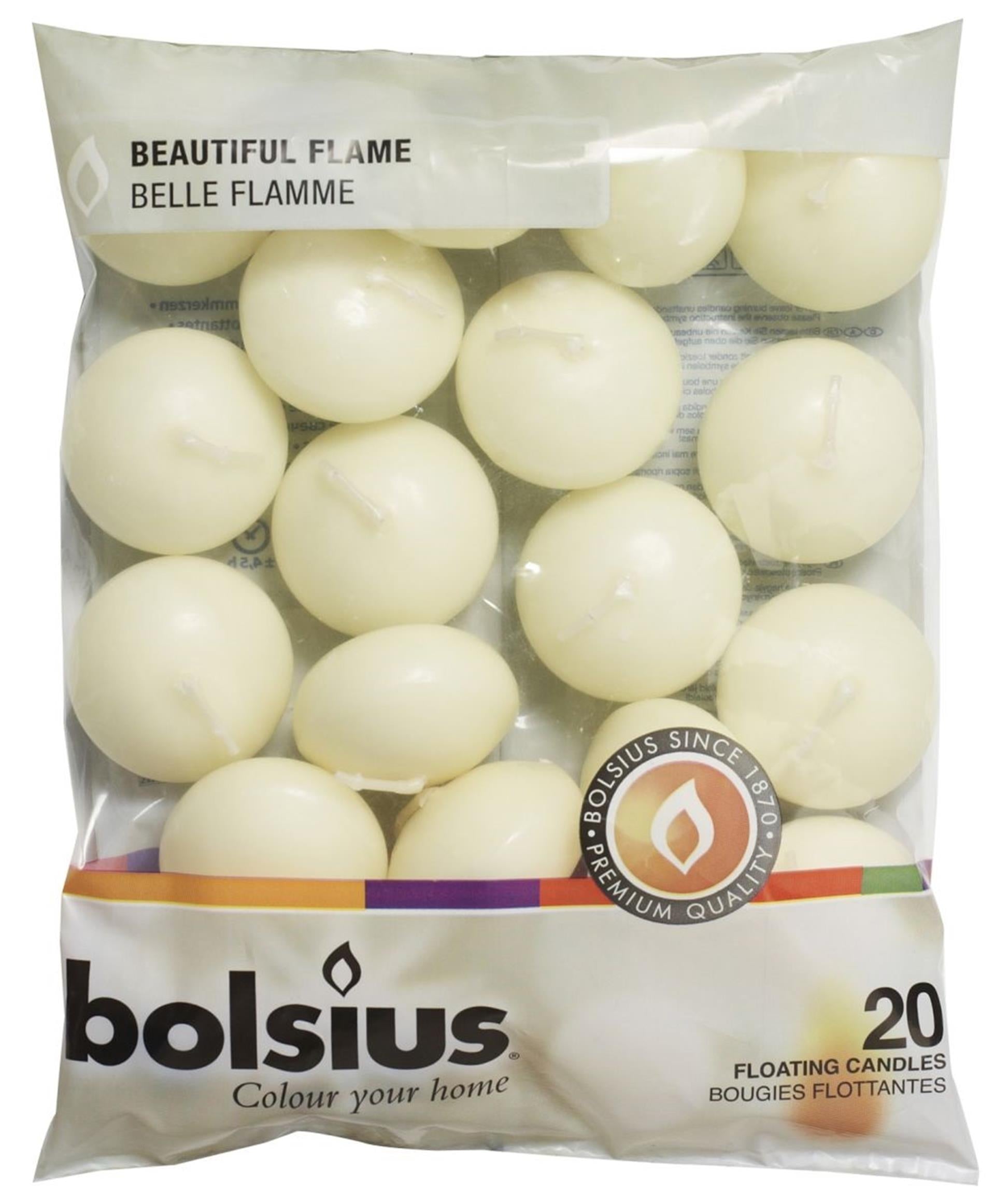 Bougie flottante de Bolsius 20 pièces