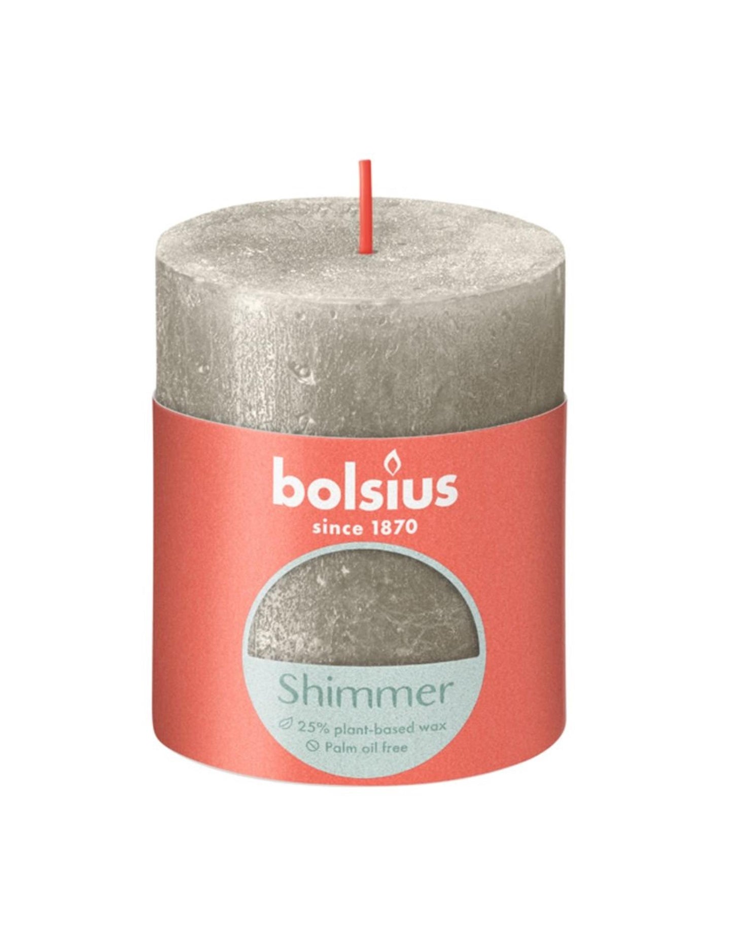 Bougie rustique Bolsius 80 68 champagne
