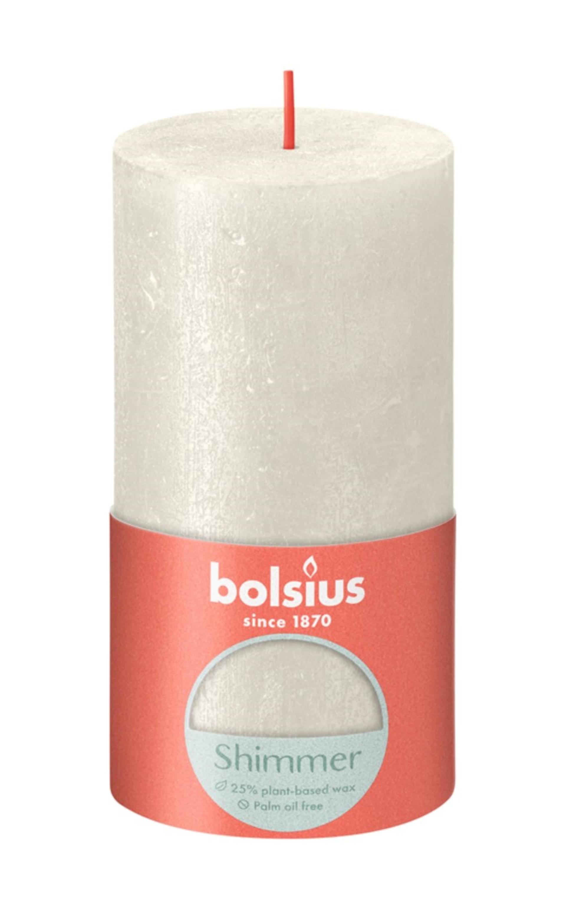 Bougie pilier rustique Bolsius 130 68 ivoire