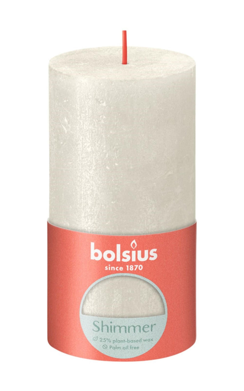 Bougie pilier rustique Bolsius 130 68 ivoire