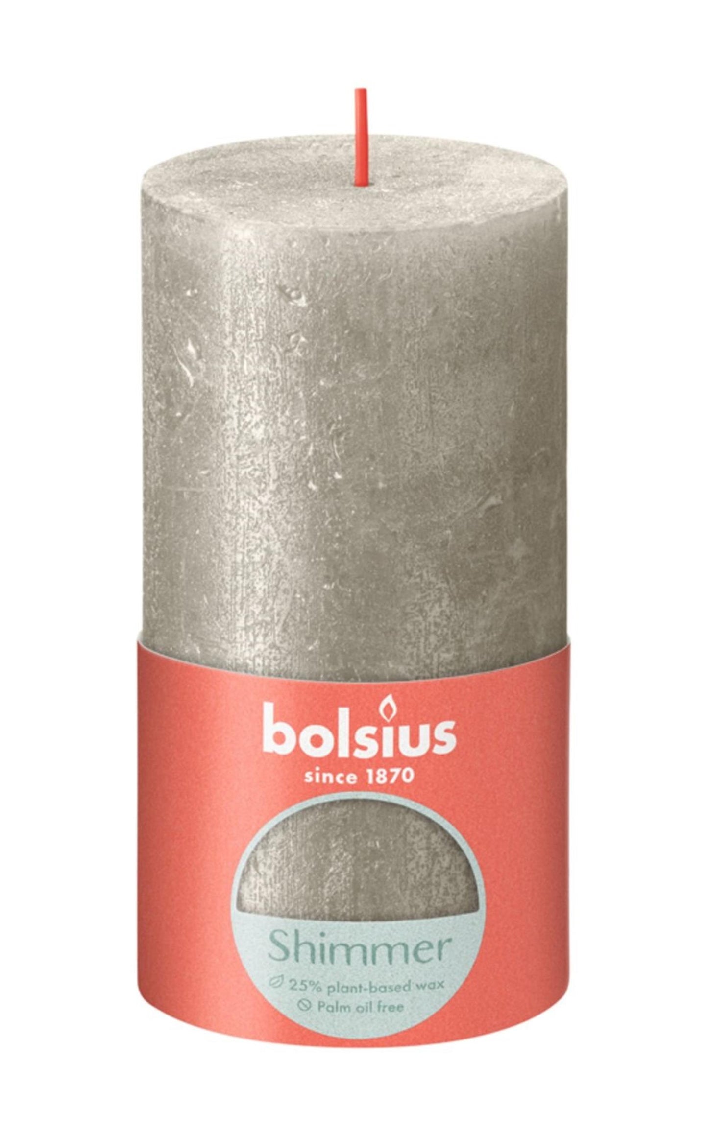 Bougie rustique Bolsius 130 68 champagne