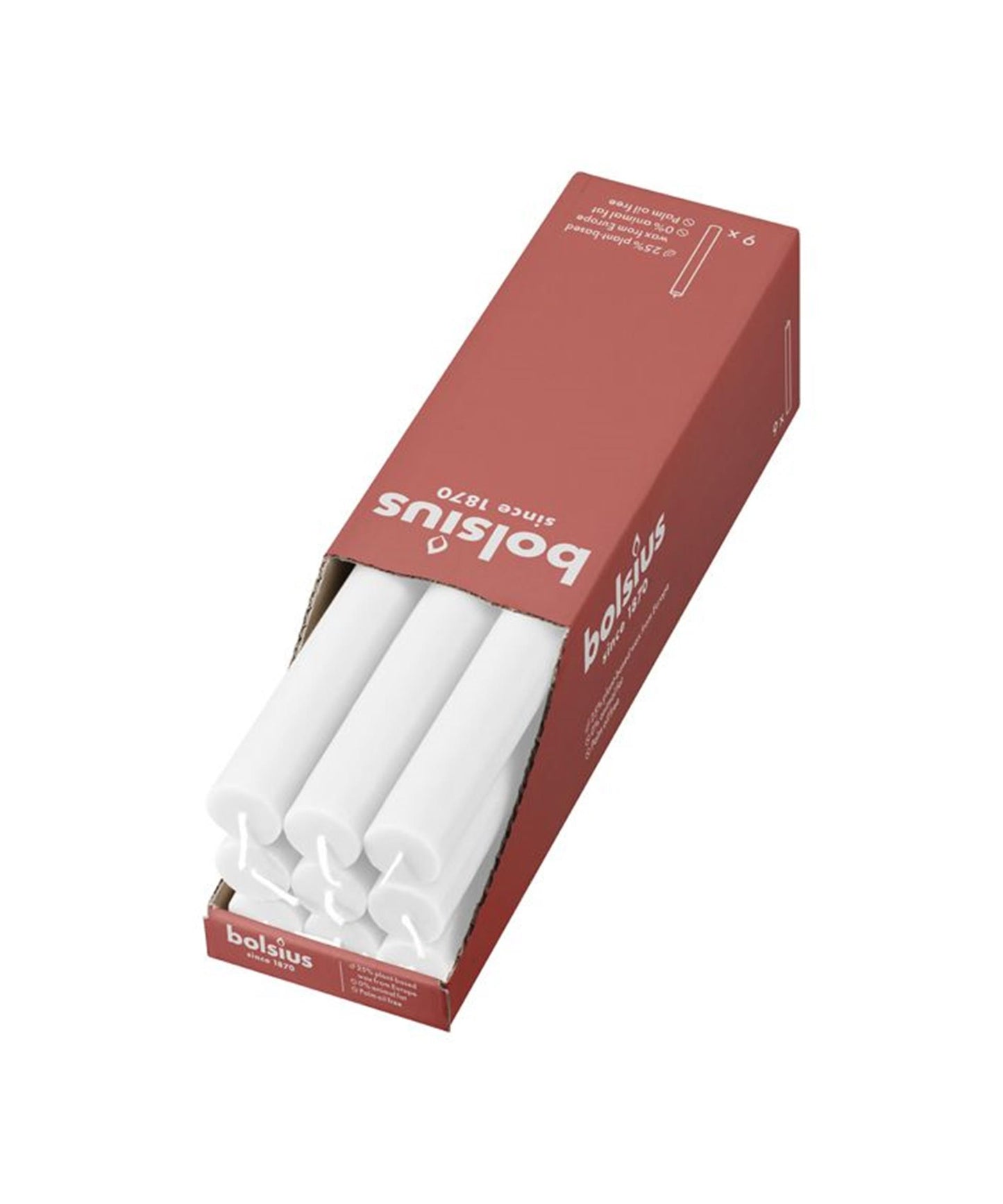 Bougie de table rustique Bolsius blanc nuageux