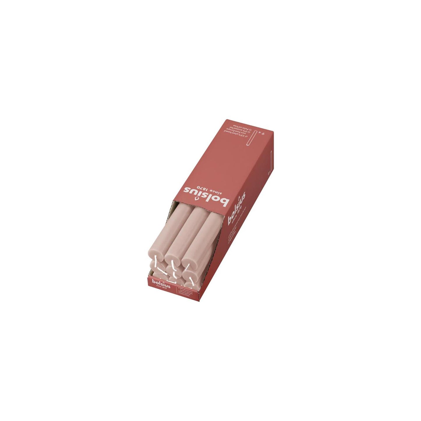 Bougie de table Bolsius 270 23 rose rustique