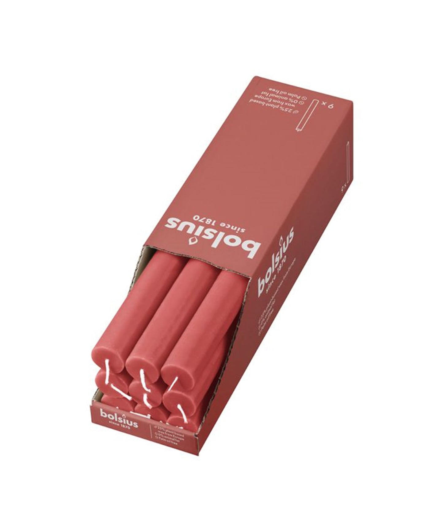 Bougie de table rustique Bolsius rose