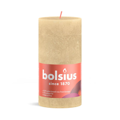 Bougie rustique Bolsius 100 50 beige