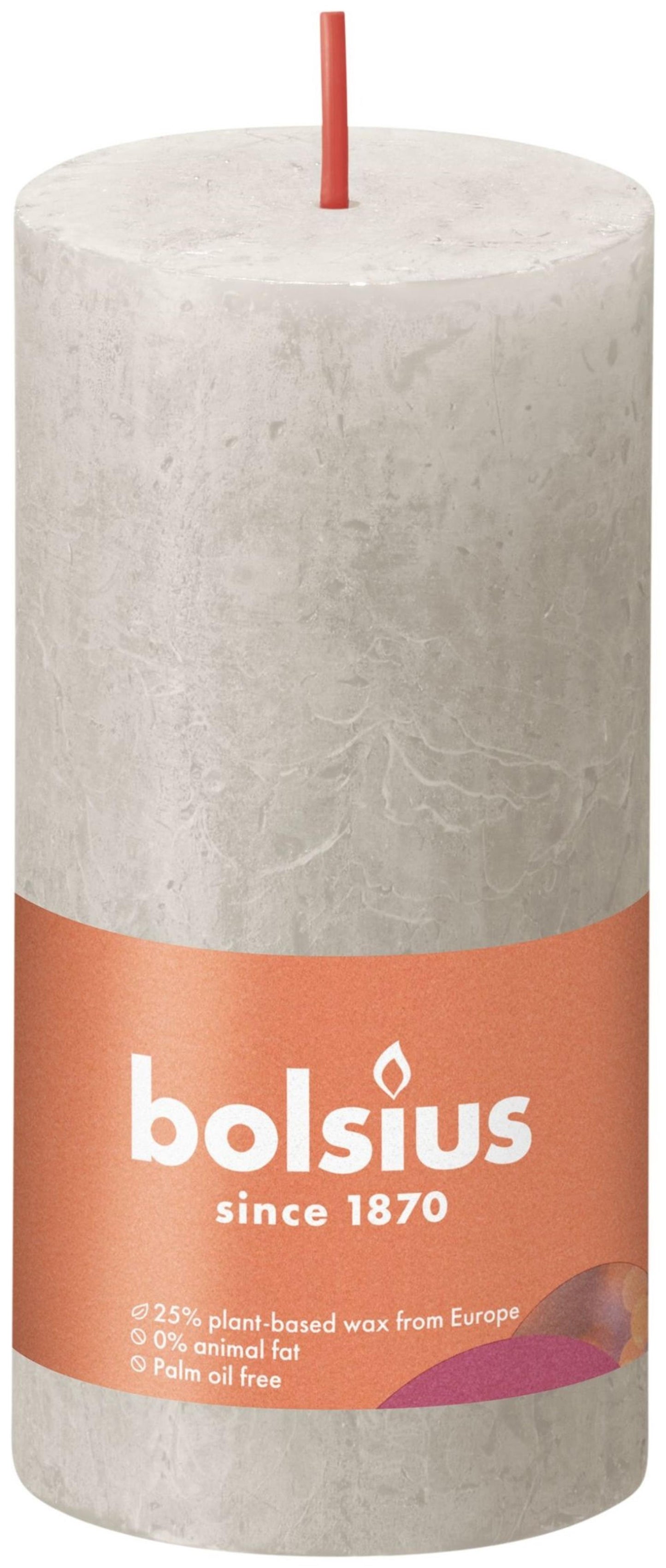 Bougie pilier rustique Bolsius 100 50 gris