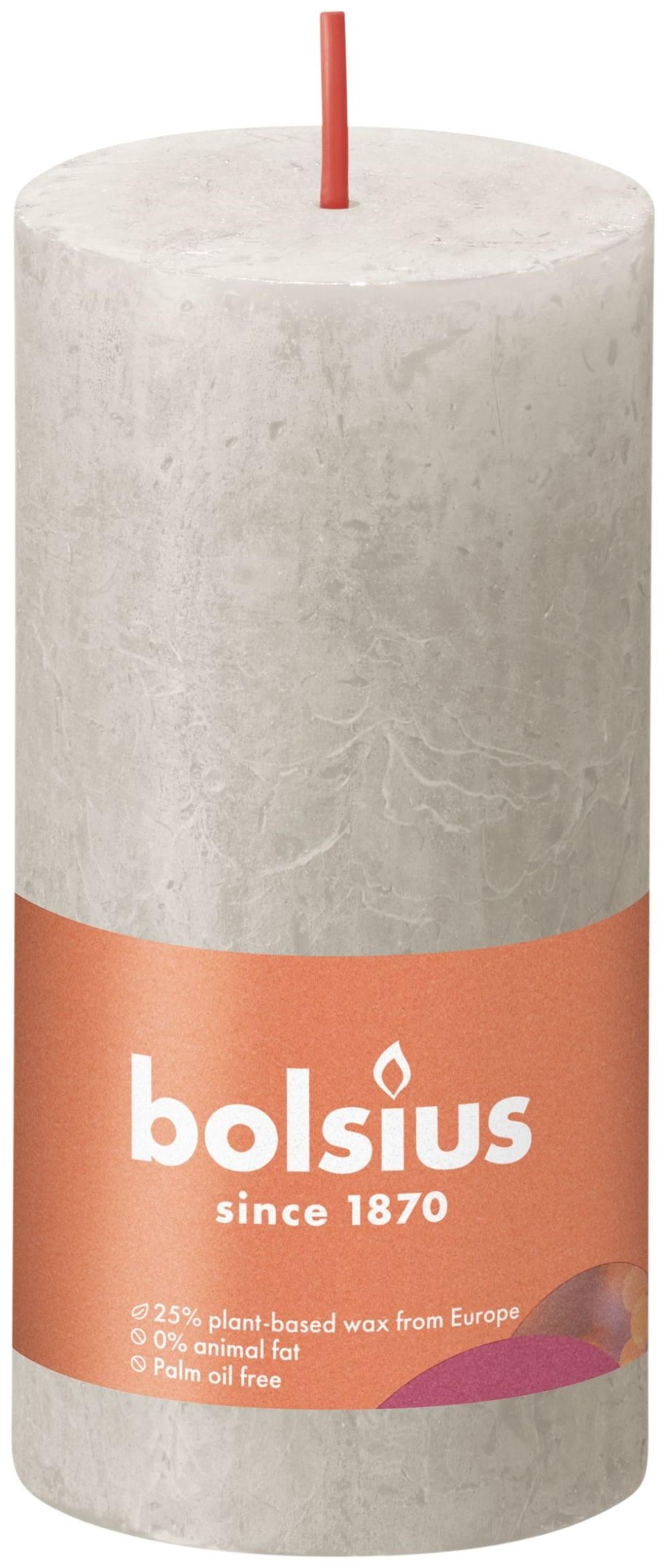 Bougie pilier rustique Bolsius 100 50 gris