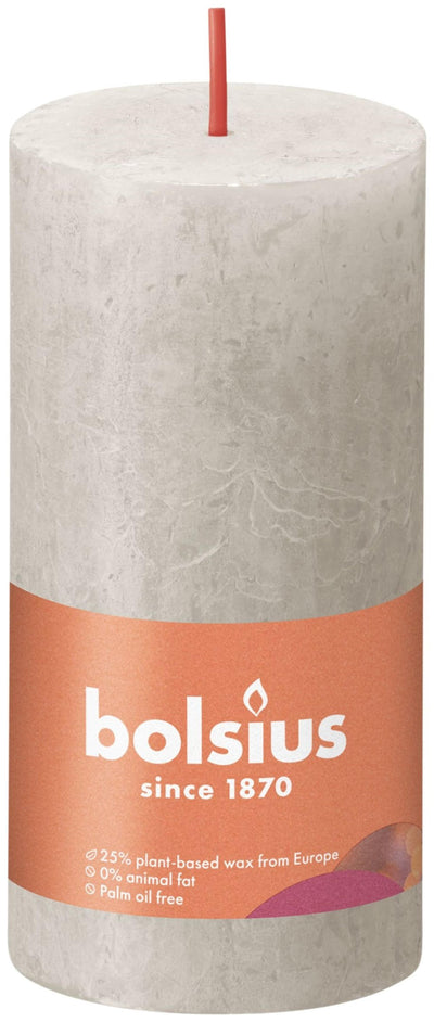 Bougie pilier rustique Bolsius 100 50 gris