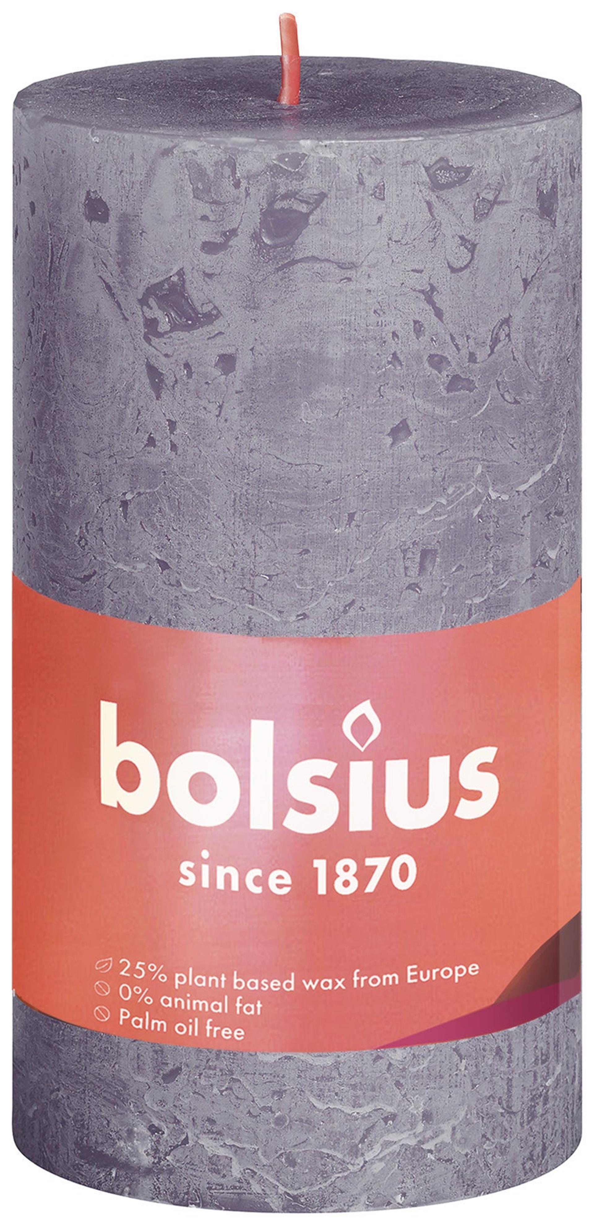 Bougie pilier rustique Bolsius 100 50 violet