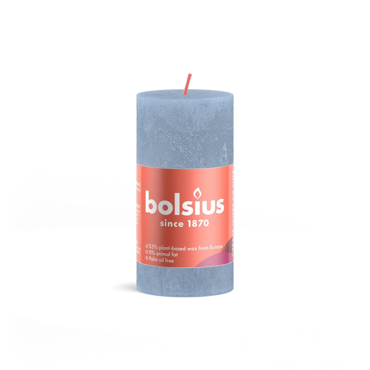 Bougie rustique Bolsius100 50mm bleu ciel