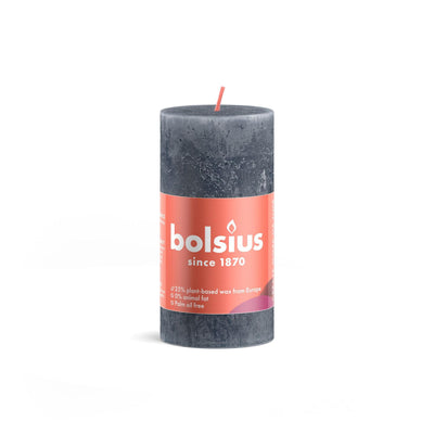 Bougie rustique Bolsius 100 50 bleu ciel