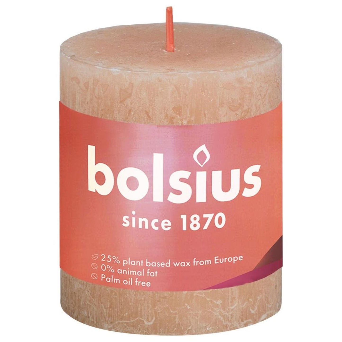 Bolsius Stub Bandle rustique Misty Pink 80x68 mm