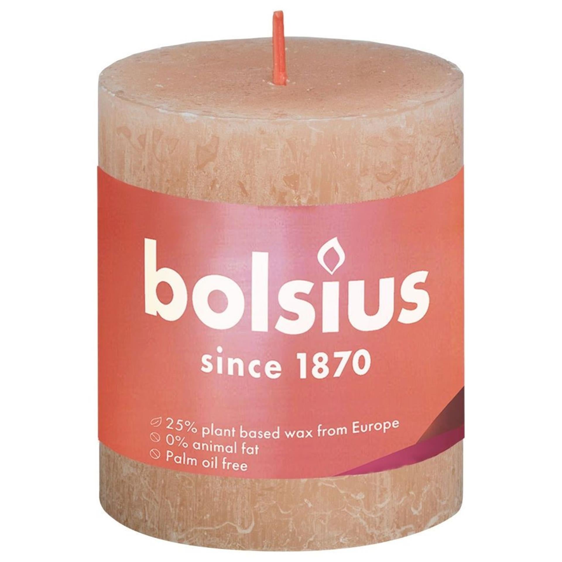 Bolsius Stub Bandle rustique Misty Pink 80x68 mm