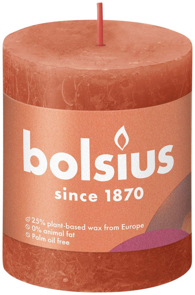 Bolsius Stub Candle rustique 8 x 6,8 cm orange terrestre