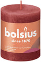 Bougie pilier rustique Bolsius 80 68 rouge