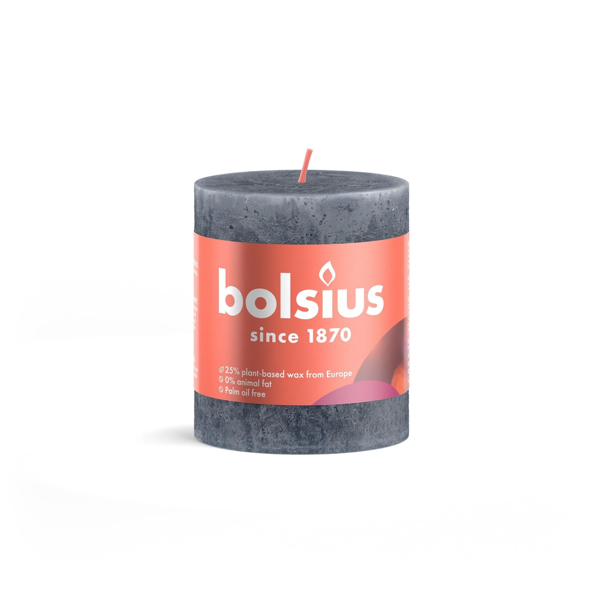 Bolsius Stub Candle rustique 8 x 6,8 cm Slate bleu