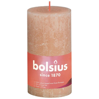 Bolsius Stub Bandle rustique Misty Pink 130x68 mm