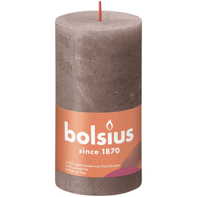 Bolsius Stub Candle rustique Taupe 130x68 mm