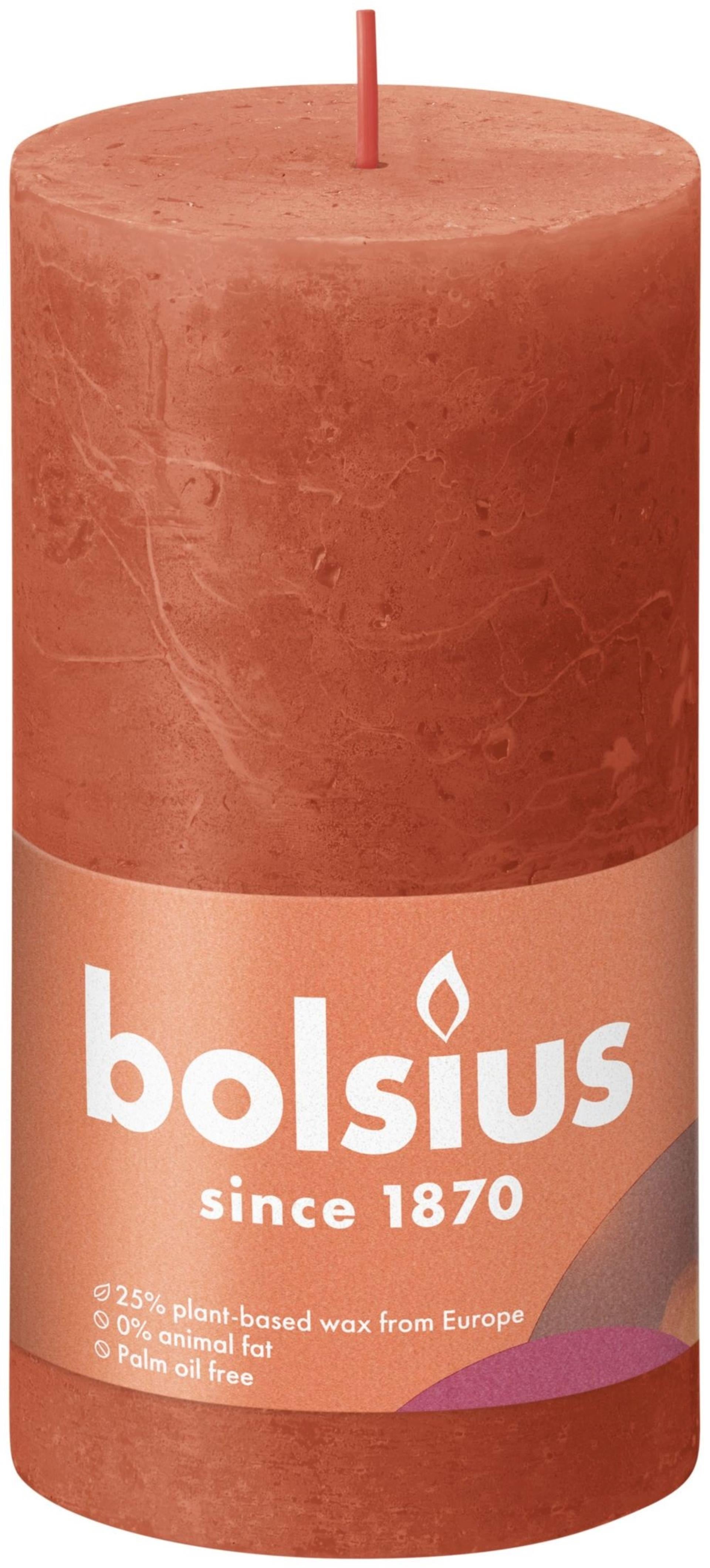 Bolsius Bolsius Stub Candle rustique 13x6,8 cm orange terrestre