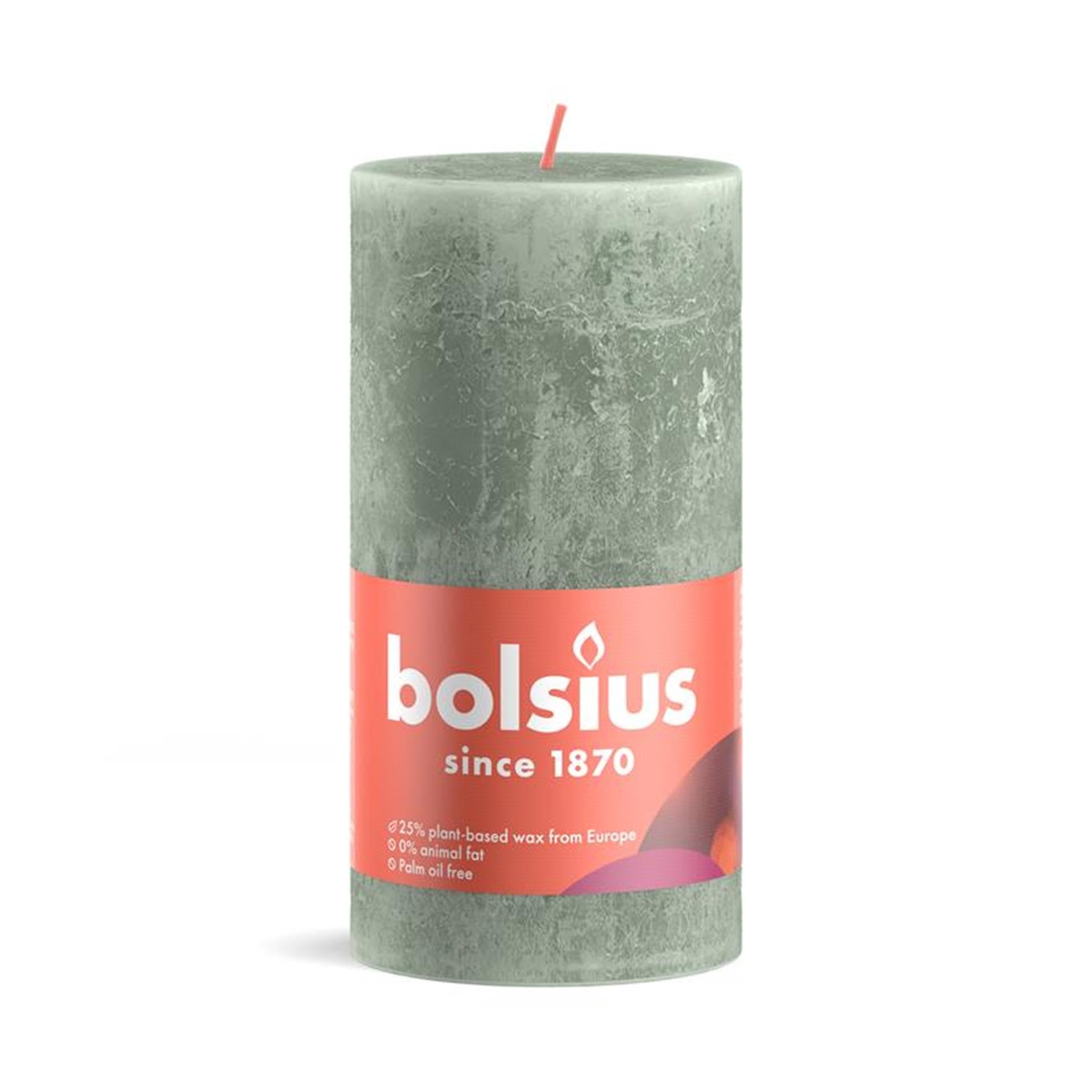 Bolsius Stub Candle rustique 13 x 6,8 cm Green Jade
