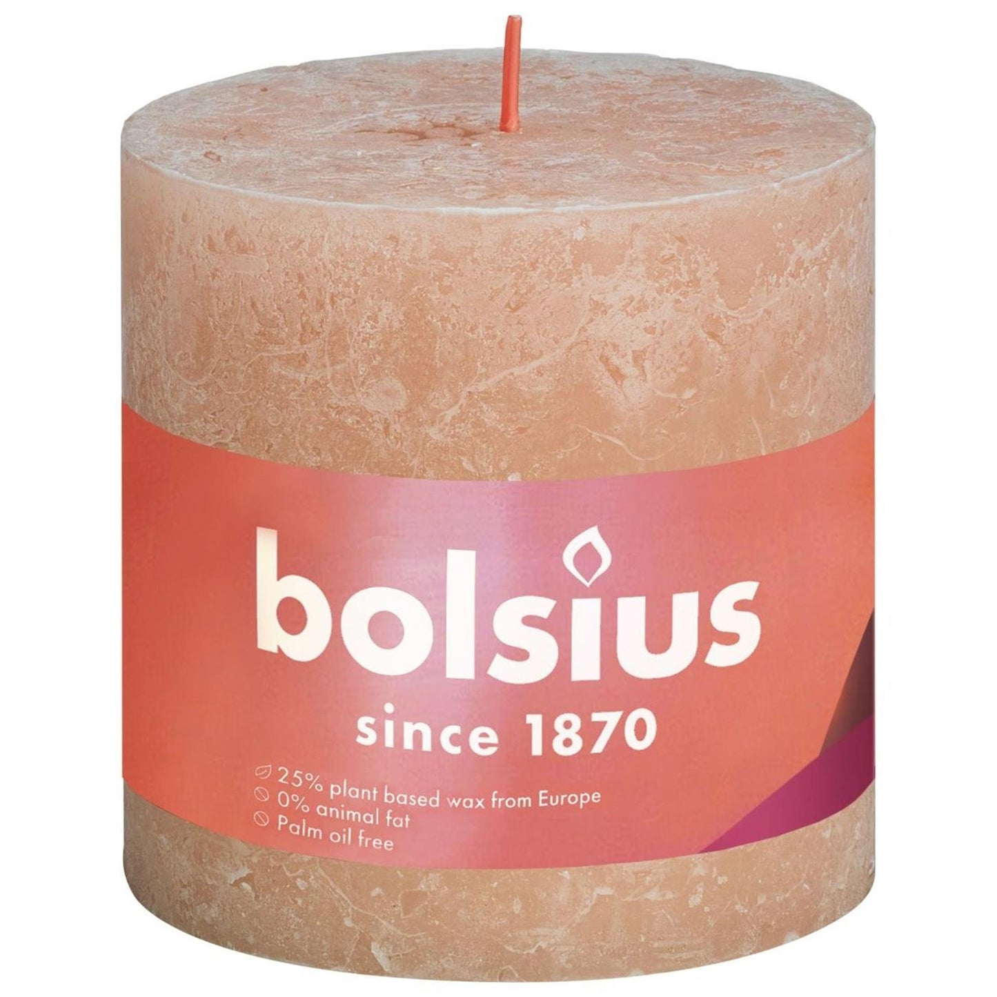 Bougie pilier rustique Bolsius 100 100 rose