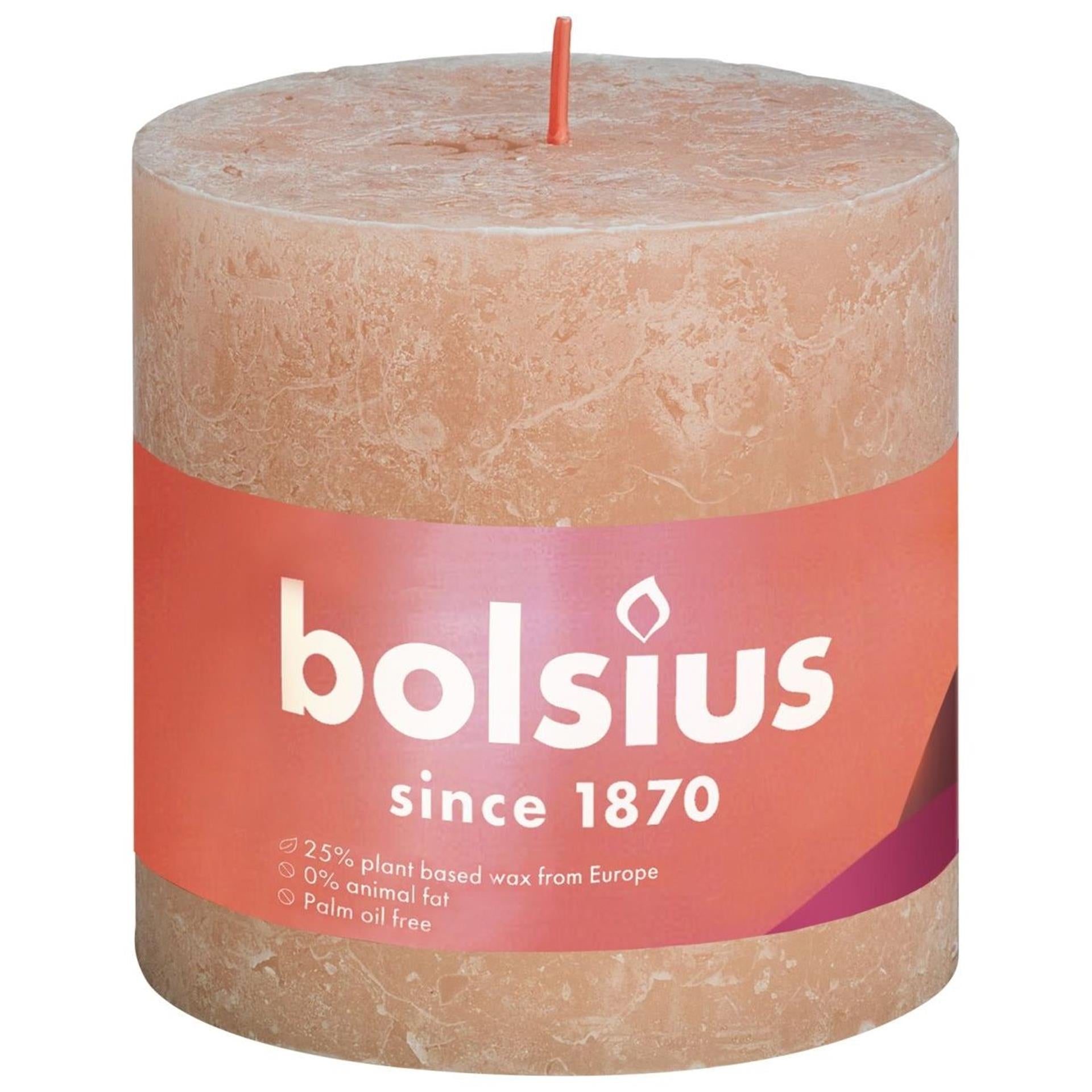Bougie pilier rustique Bolsius 100 100 rose