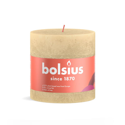 Bougie rustique Bolsius 100 100mm beige