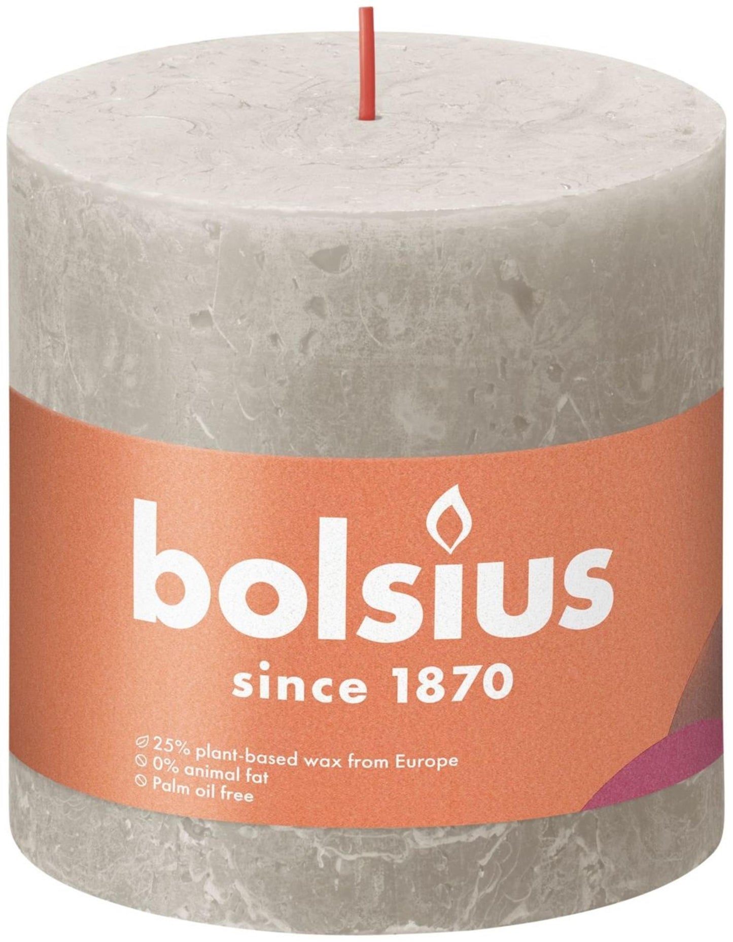 Bougie pilier rustique Bolsius 100 100 gris
