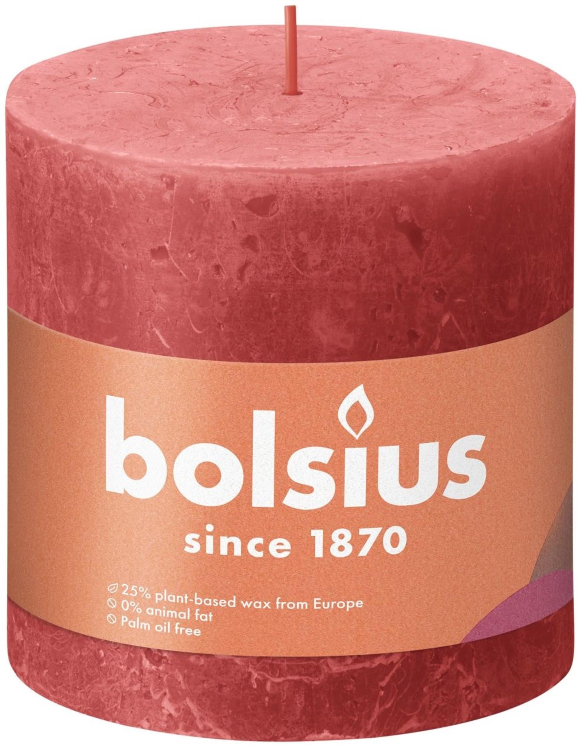 Bougie pilier rustique Bolsius 100 100 rose