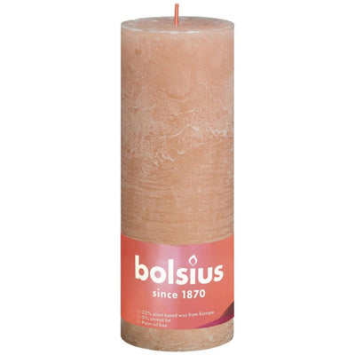 Bolsius Stub Bandle rustique Misty Pink 190x68 mm