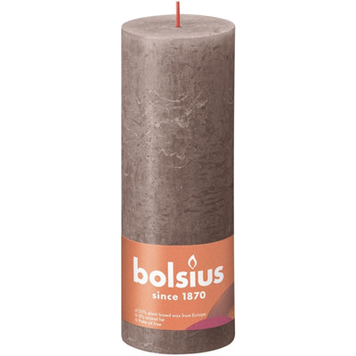 Bolsius Stub Candle rustique taupe 190x68 mm