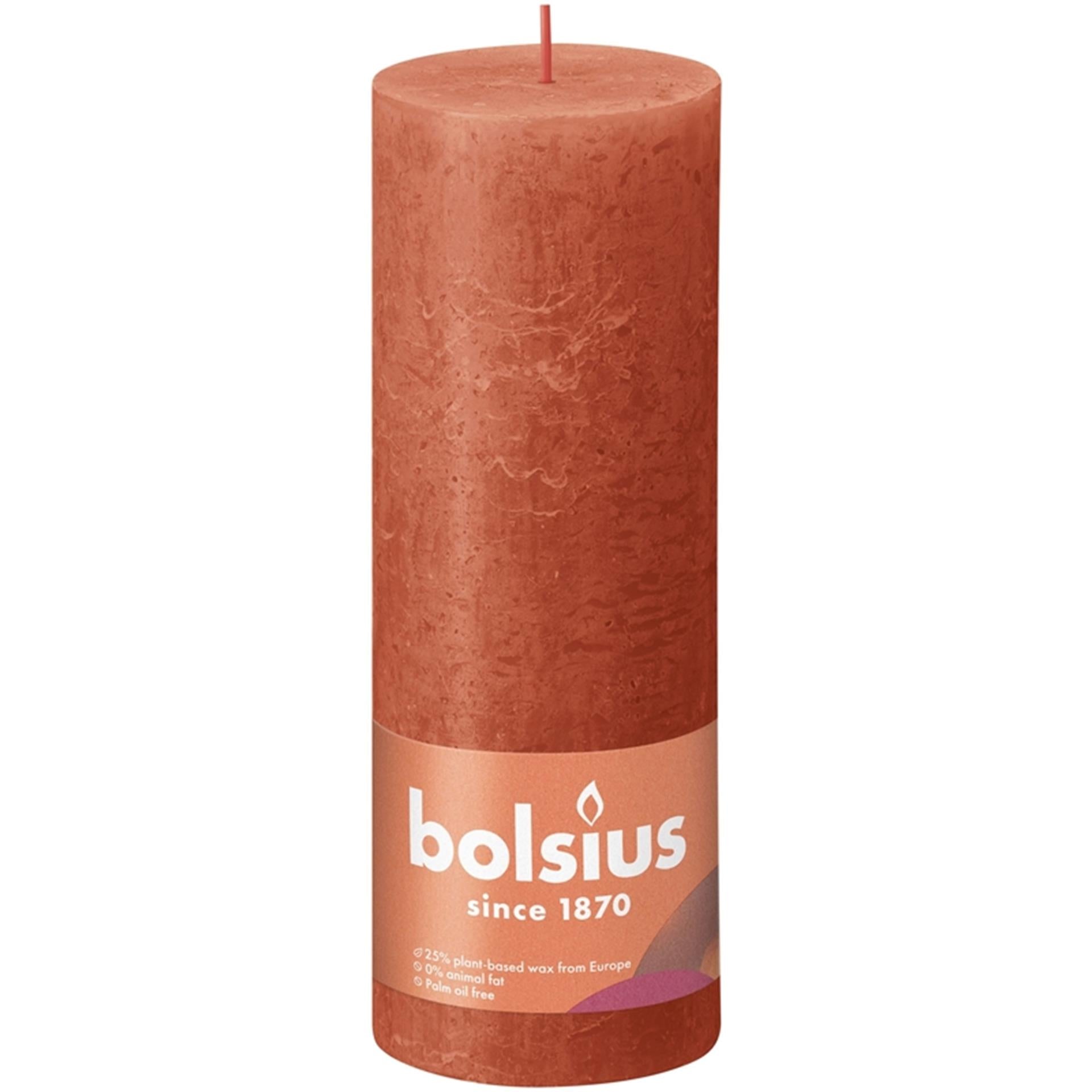 Bolsius Stub Candle rustique 19 x 6,8 cm orange terrestre