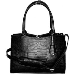 Sac ordinateur portable femme socha croco jet black