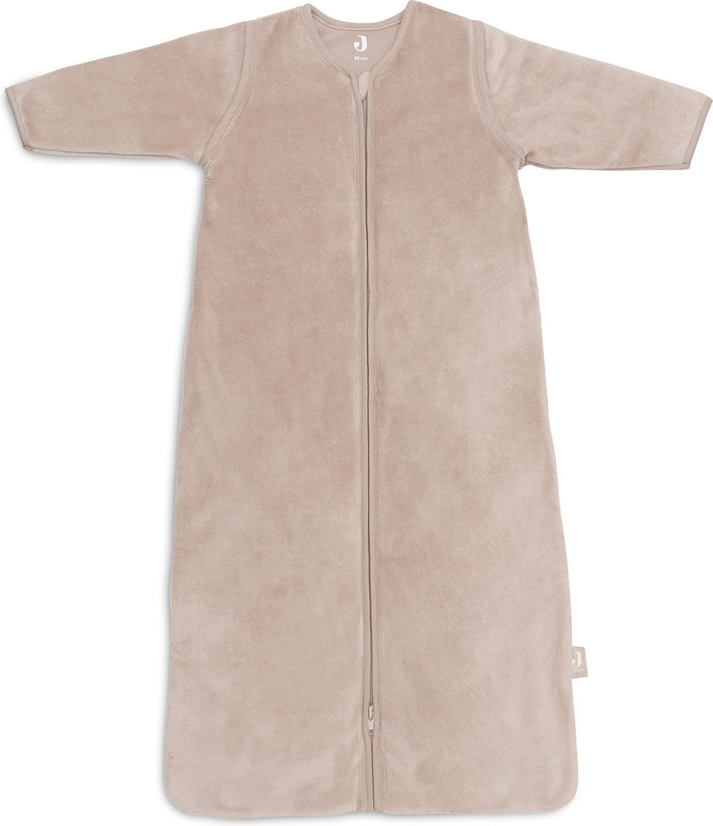 Jollein gigoteuse hiver avec manche zippée - velours 90 cm - rose sauvage - gigoteuse d'hiver
