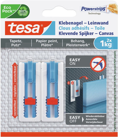 Tesa 1063380 - papier peint et plâtre adhésif en toile à ongles 1 kg | 8 pièces