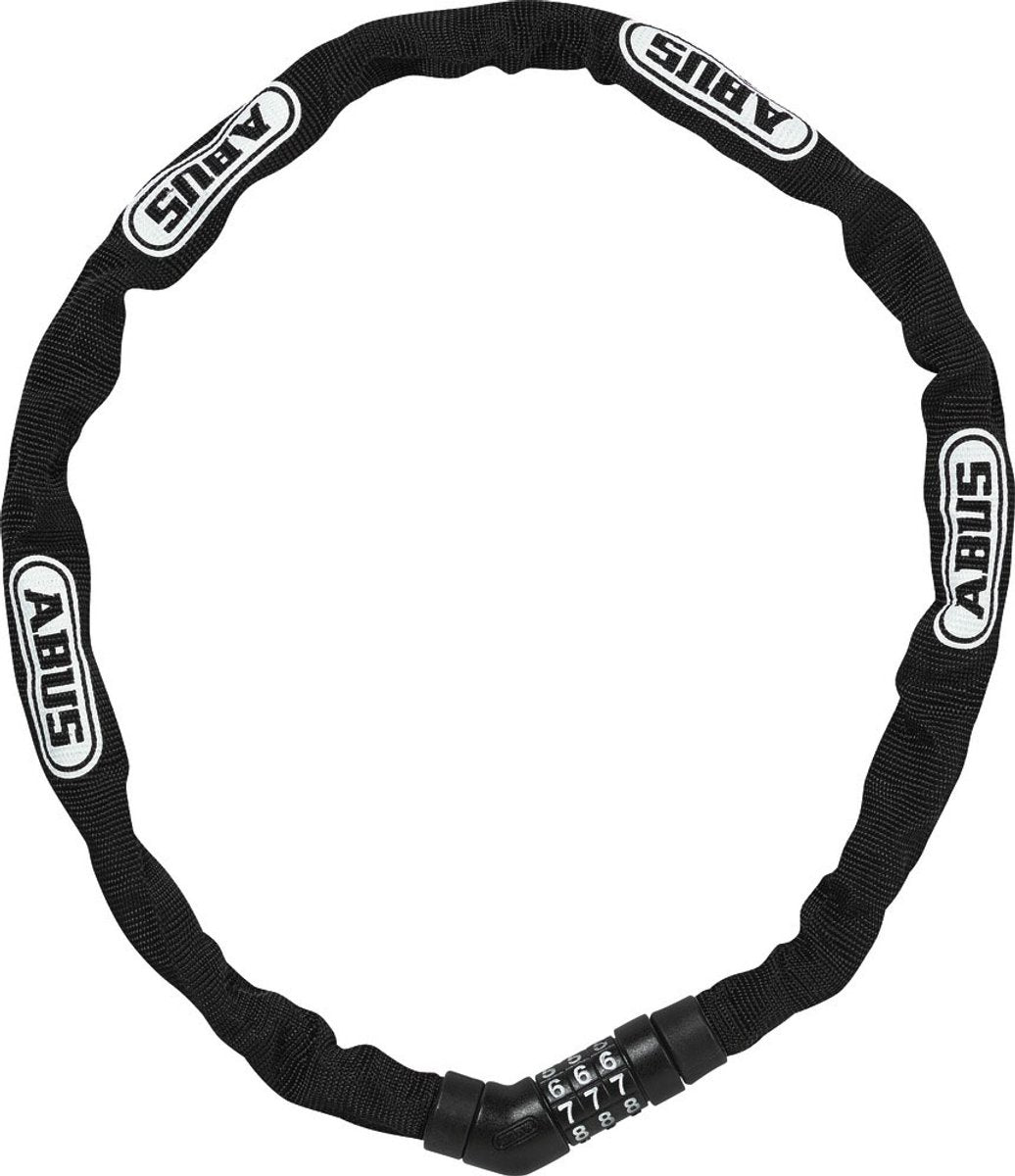 ABUS 4804C 75 Black Bicycle Chain Lock, 4 mm, 75 cm, verrouillage de la figure