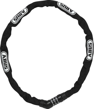 ABUS 4804C 75 Black Bicycle Chain Lock, 4 mm, 75 cm, verrouillage de la figure