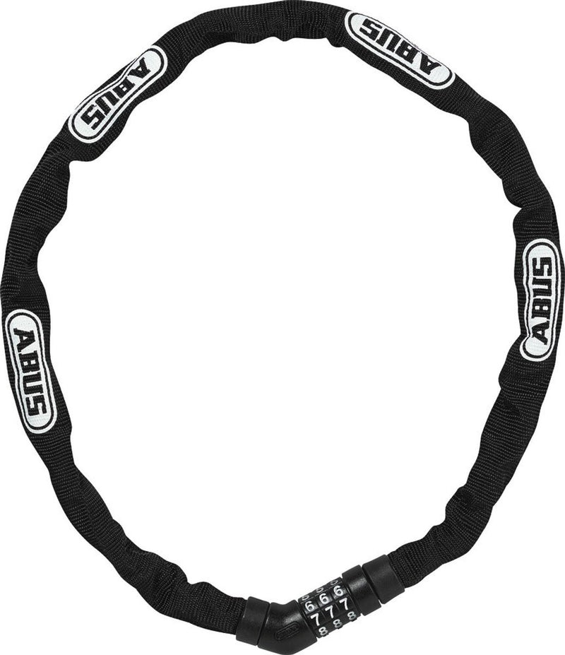 ABUS 4804C 75 Black Bicycle Chain Lock, 4 mm, 75 cm, verrouillage de la figure