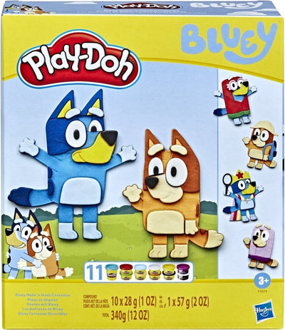 Play-doh bluey ensemble d'habillage - 11 pots en argile