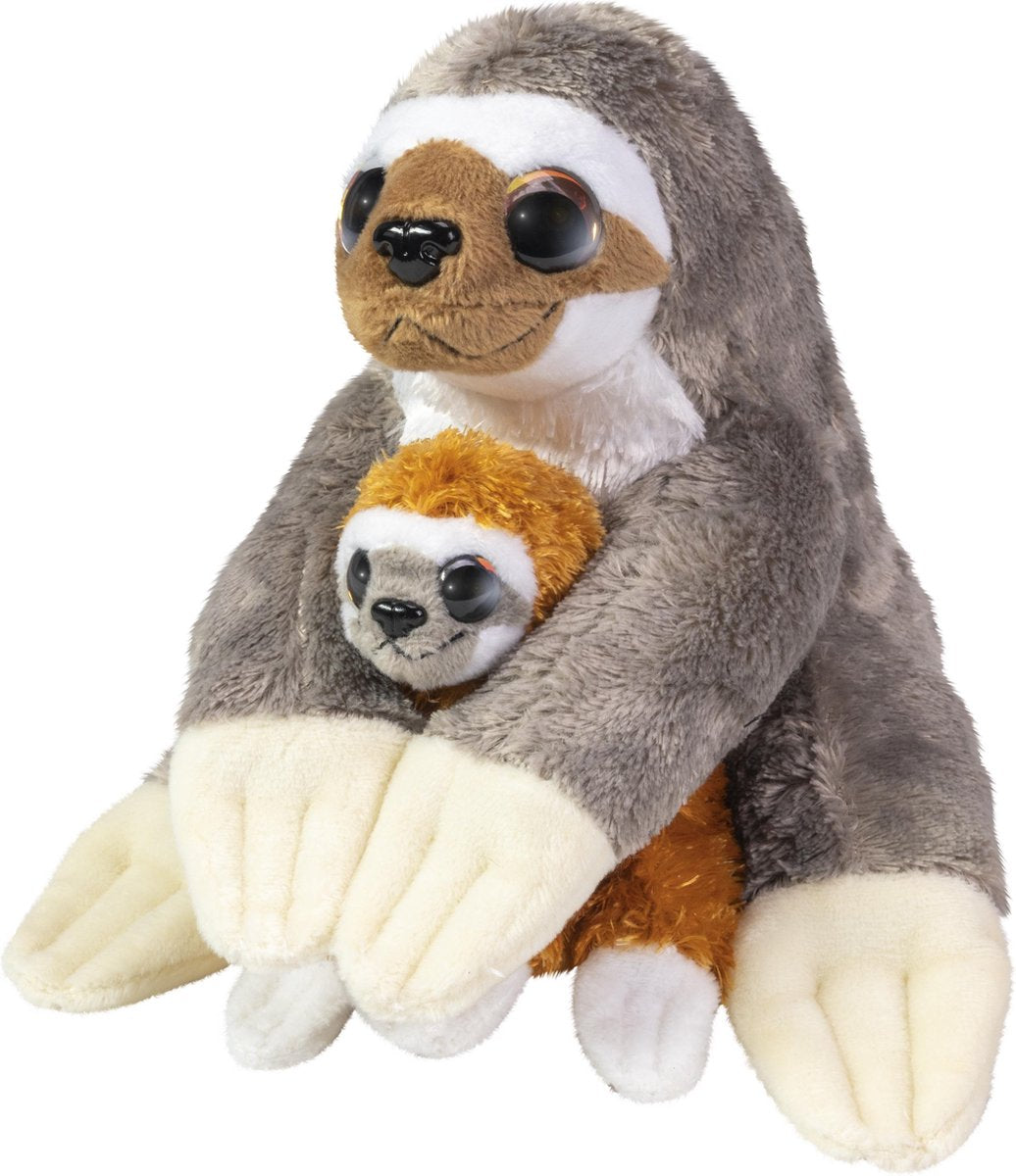 Lumo Stars Hug Grys Sloth Caramel and Coffee, 24 cm
